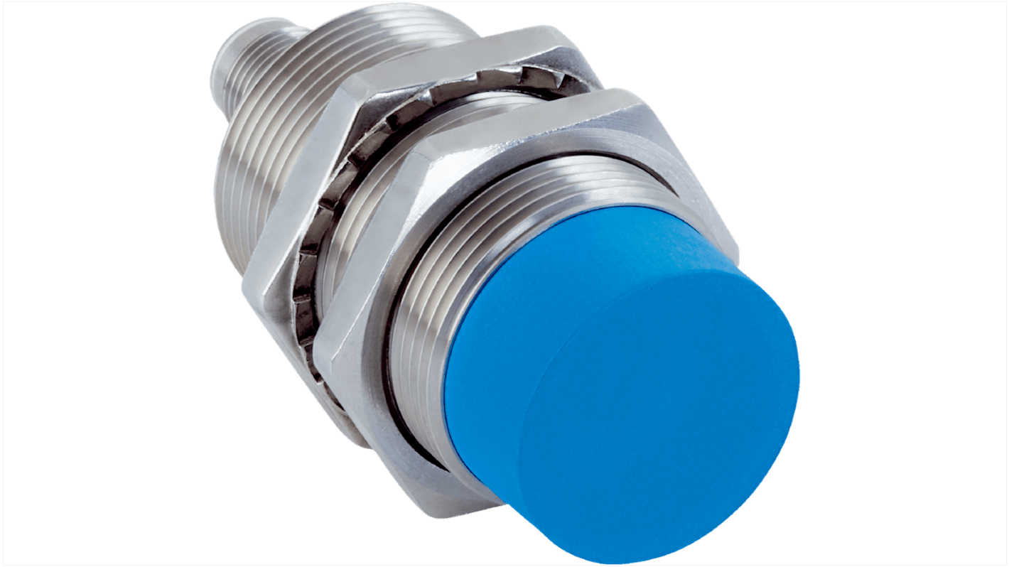 Sensore di prossimità induttivo cilindrico Sick IMB30-20NPSVC0SX02, M30 x 1.5, uscita PNP, rilevamento 20 mm, IP67.