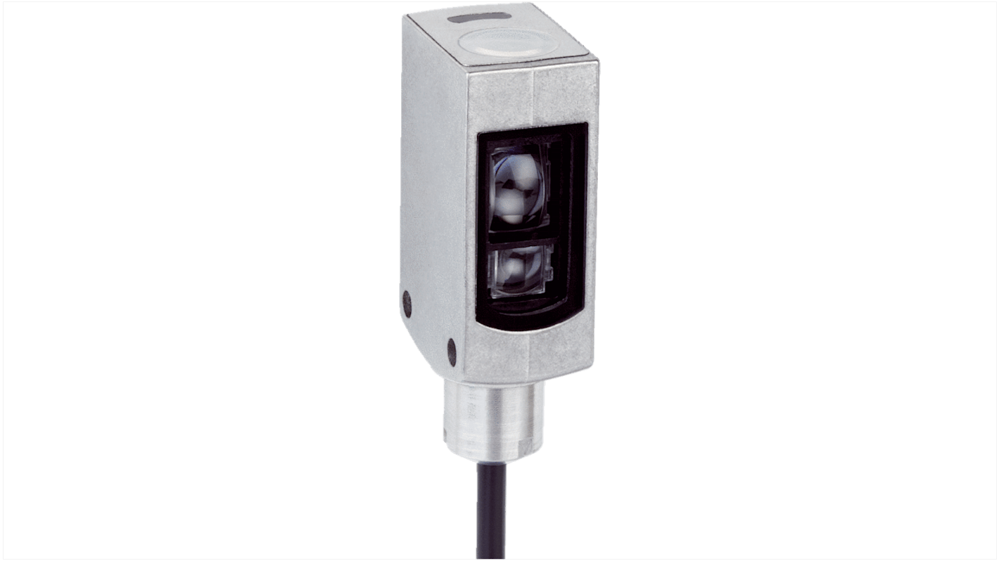 Sensore di contrasto Sick KTM-WP1A7A2V, Led RGB, rilevamento 11 mm, uscita digitale, IP69K, montaggio su circuito stampato.