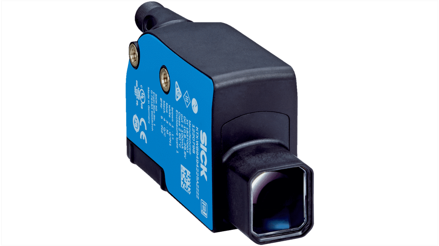 Sensore di contrasto Sick KTX-WP91342242ZZZZ, LED RGB, rilevamento 40 mm, montaggio su circuito stampato, IP67.