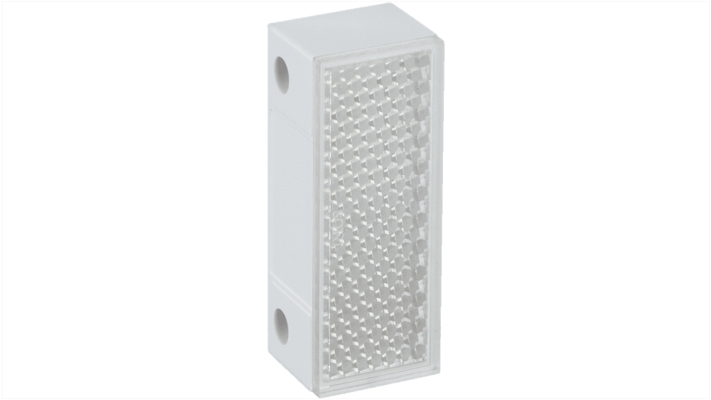 Riflettori Sick PL12F per sensori, montaggio a telaio con attacco a vite, compatibili con laser, operativi da -30 a +65 °C.