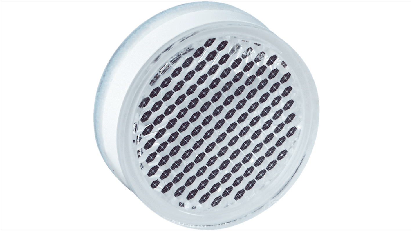 Riflettori Sick PL14F autoadesivi per sensori, diametro 15 mm, temperatura operativa -30/+65 gradi Celsius, montaggio a telaio.