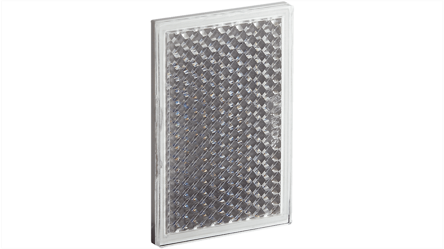 Riflettori autoadesivi Sick PL18F per sensori laser, in PMMA/ABS, operativi da -30 a +65 gradi Celsius.