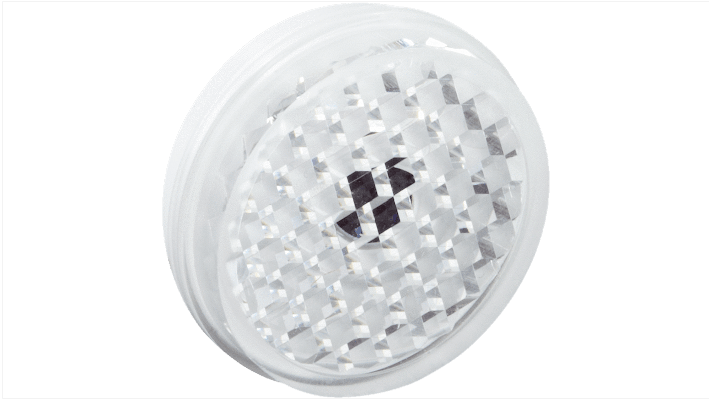 Sensore di prossimità Sick PL22-4, accessorio rotondo in PMMA/ABS, montaggio collegabile, range -20°C a +65°C.