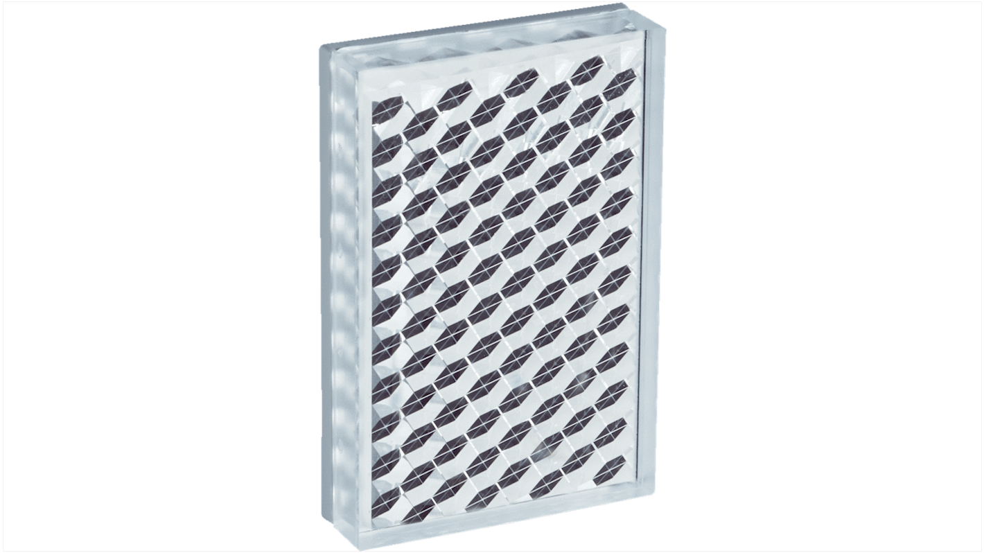 Sick PL41A, riflettore autoadesivo IP67, dimensioni 32 mm x 48 mm, per temperature da -20 a +50 gradi Celsius.