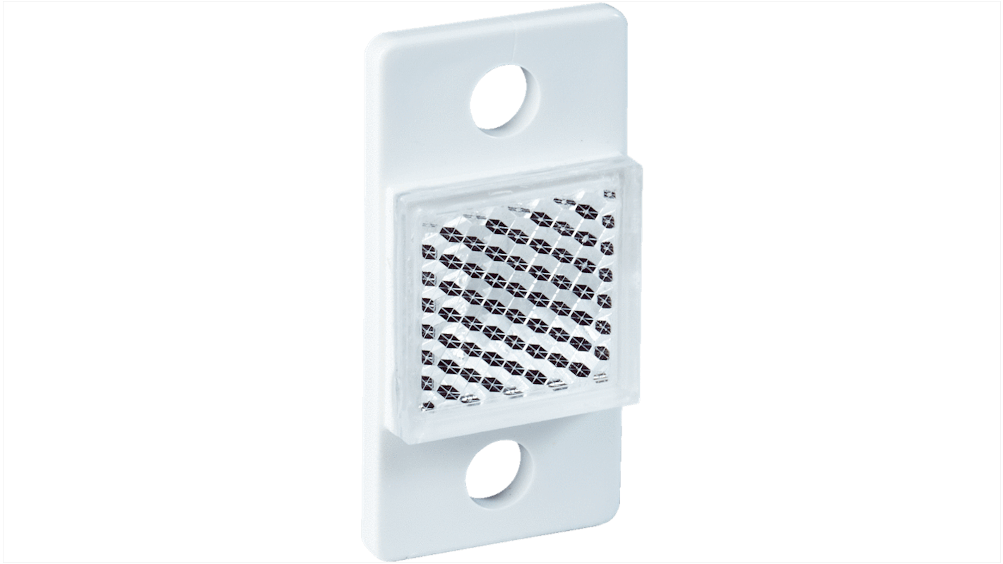 Riflettore rettangolare Sick PL7F per sensori, montaggio a telaio, area riflettente 9 x 9 mm, grado di protezione IP 67.