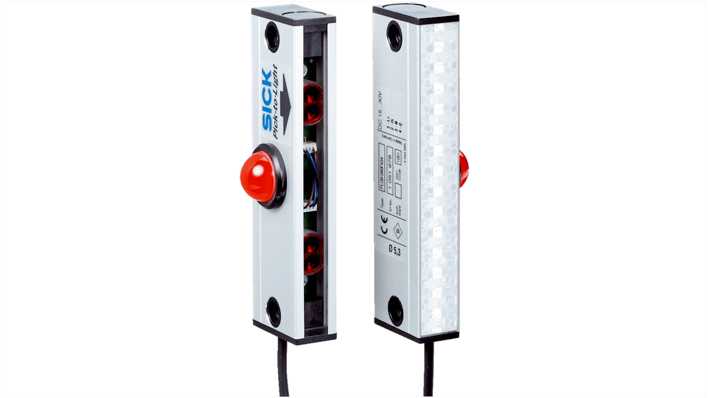 Griglia luminosa Sick PLG6-060F434, LED, rilevamento 60 mm, dimensioni 130.2x32x36.6 mm, grado di protezione IP40.