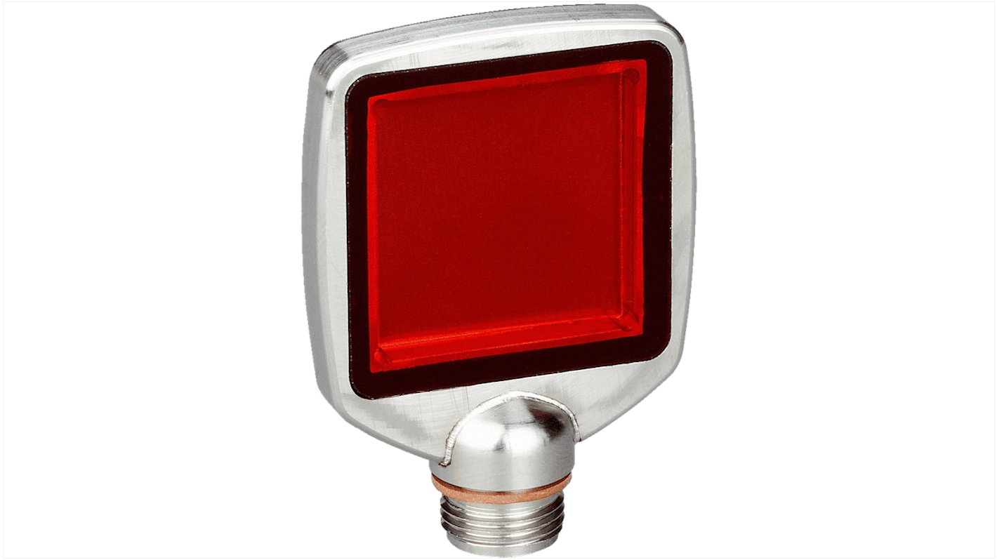 Riflettori Sick PLH25-M12 in acciaio inox, design igienico, montaggio a telaio, grado di protezione IP 69K, temperatura operativa -20/+60 °C.