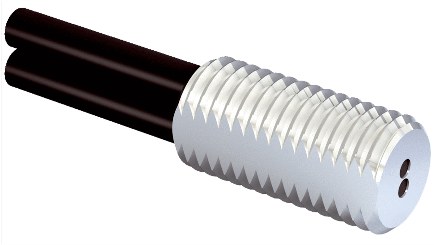 Sensore per fibre ottiche Sick LL3-DK67, custodia in acciaio inox, rilevamento fino a 1400 mm, montaggio su cavo.