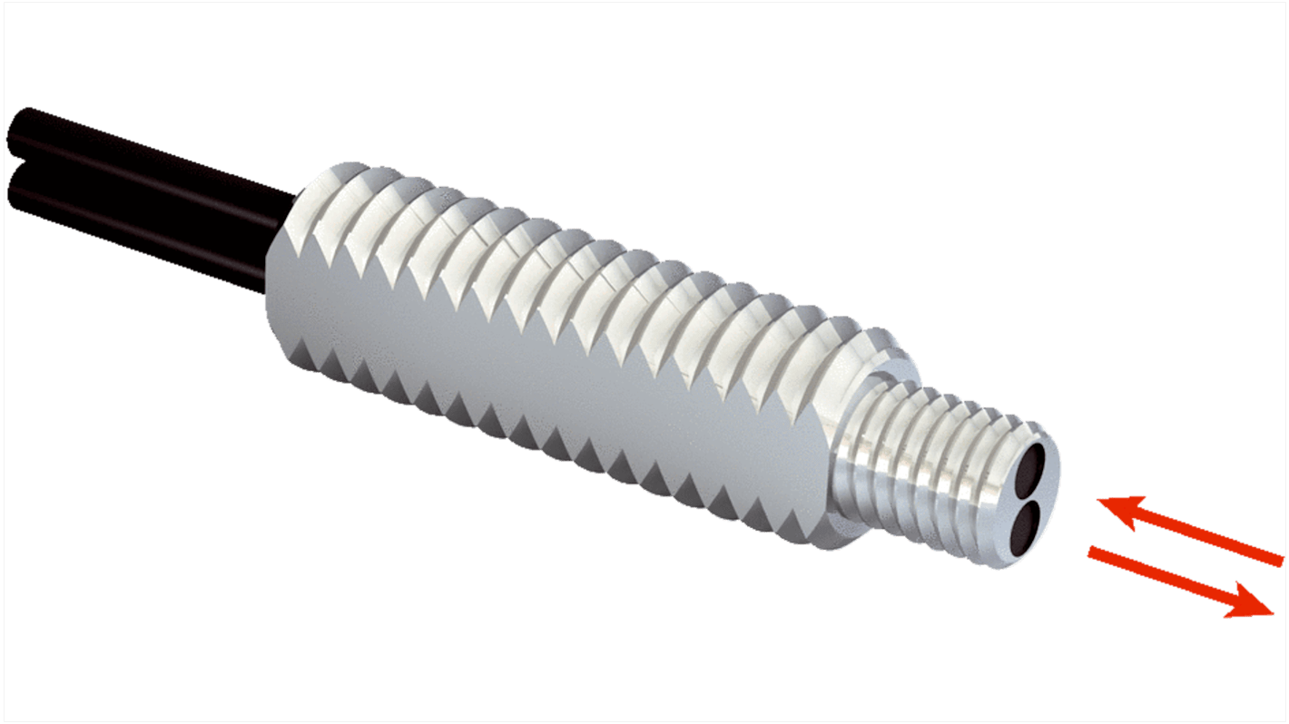 Sensore per fibre ottiche Sick LL3-DR06, rilevamento 360 mm, montaggio su cavo, temperatura operativa -70/+70 °C.
