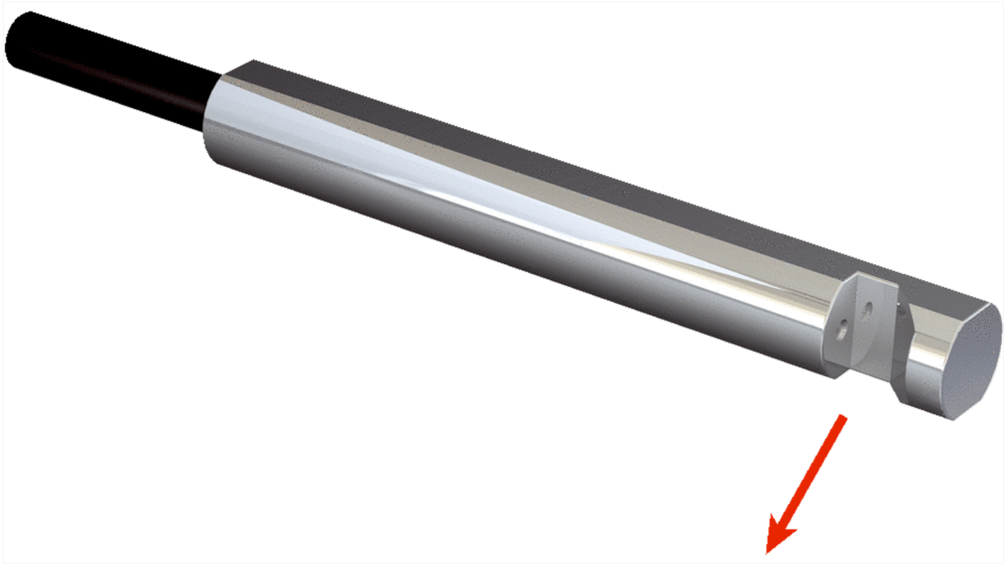Sensore per fibre ottiche Sick LL3-TS12, montaggio su cavo, rilevamento fino a 3000 mm, custodia in acciaio inox.