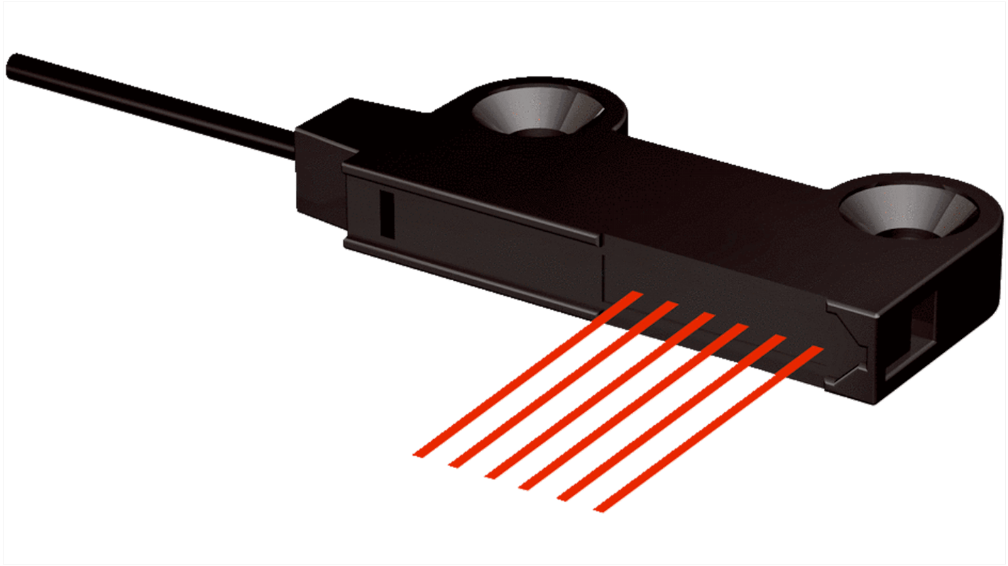 Sensore per fibre ottiche Sick LL3-TZ09, montaggio su cavo, rilevamento fino a 4000 mm, operatività da -40°C a +55°C.