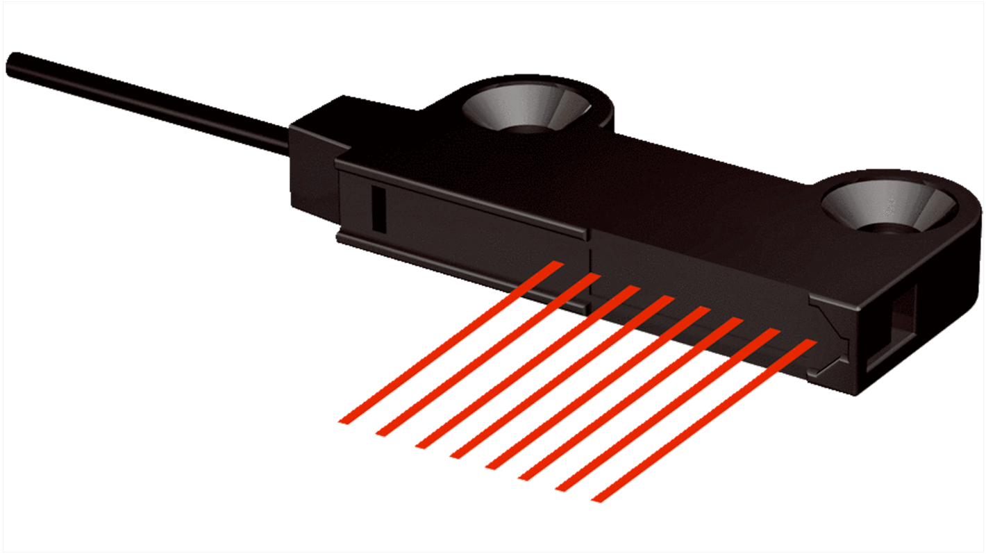 Sensore per fibre ottiche Sick LL3-TZ10, montaggio su cavo, rilevamento fino a 4000 mm, operatività da -40°C a +55°C.