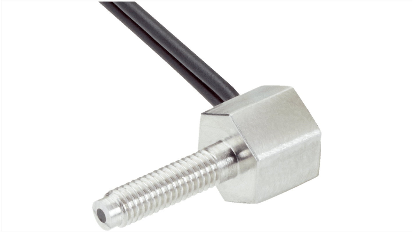 Sensore per fibre ottiche Sick LLTE-R1300111020E3, lunghezza 2 m, custodia in acciaio inox, gamma di rilevamento 280 mm.