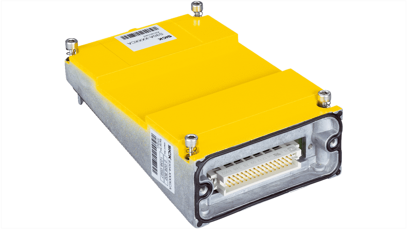 Scanner laser di sicurezza Sick S30A-XXXXCA, campo di protezione fino a 7 m, monitoraggio di 4 aree, conformità SIL IEC 61508.