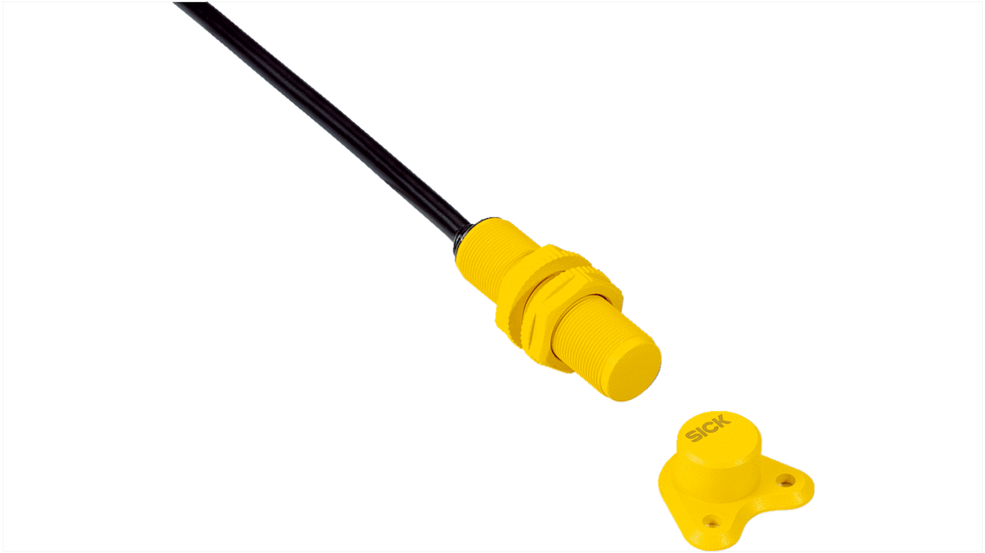 Interruttore di sicurezza Sick TR4, IP67/IP69K, 24V cc, 200mA, campo di risposta 25 mm, dimensioni 67.1 x 19.8 mm.