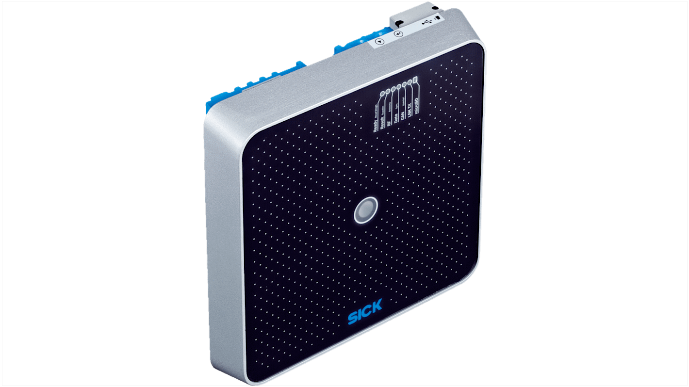 Transponder RFID Sick RFU630-13100, lettura fino a 1000 mm, alimentazione 18-30 V CC, dimensioni 239 x 239 x 64 mm.