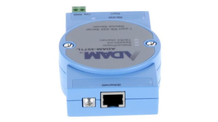 Advantech ADAM-4571L, gateway di comunicazione Ethernet, 1 porta RS232, montaggio a parete, 100 Mbps.