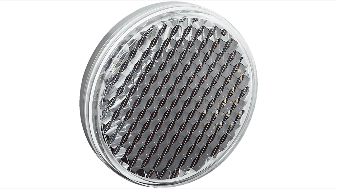 Riflettore Sick P50-1 rotondo per applicazioni industriali, montaggio a vite, materiale PMMA/ABS, bullone M5x9.