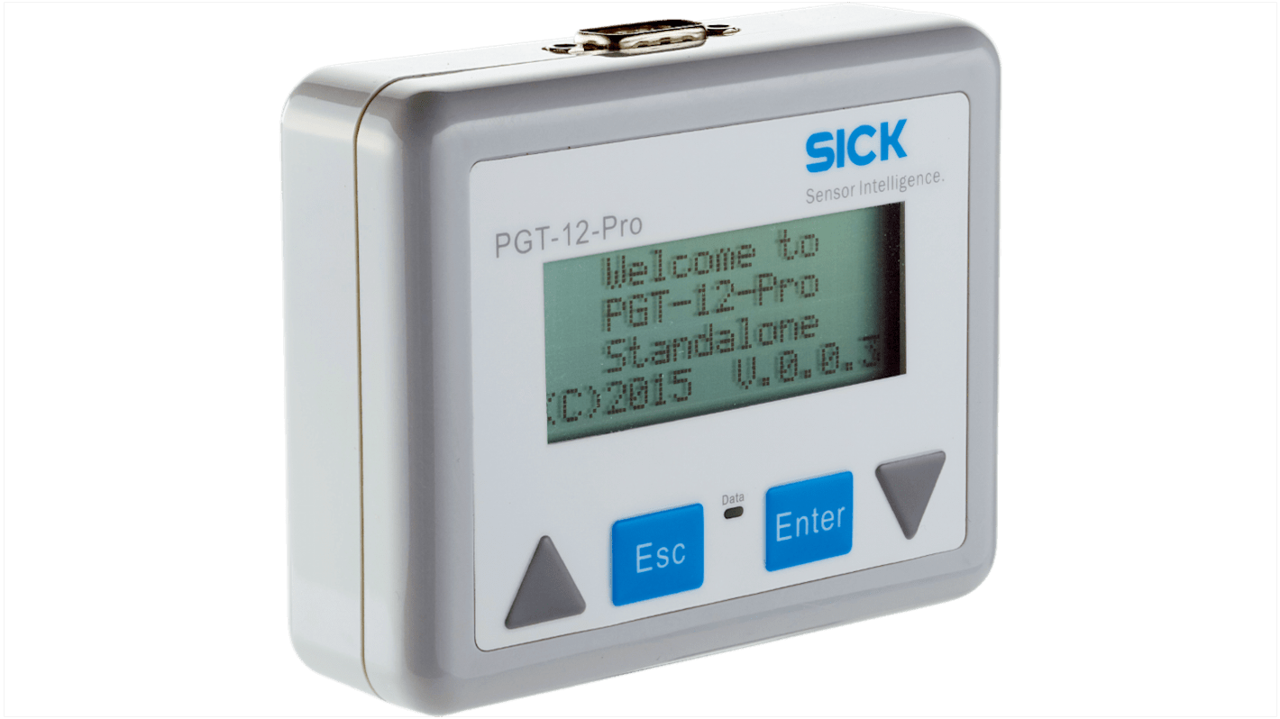 Utensile di programmazione Sick PGT-12-Pro per AHS/AHM36 e TMS/TMM61 CANopen, progettato per la configurazione di dispositivi industriali.