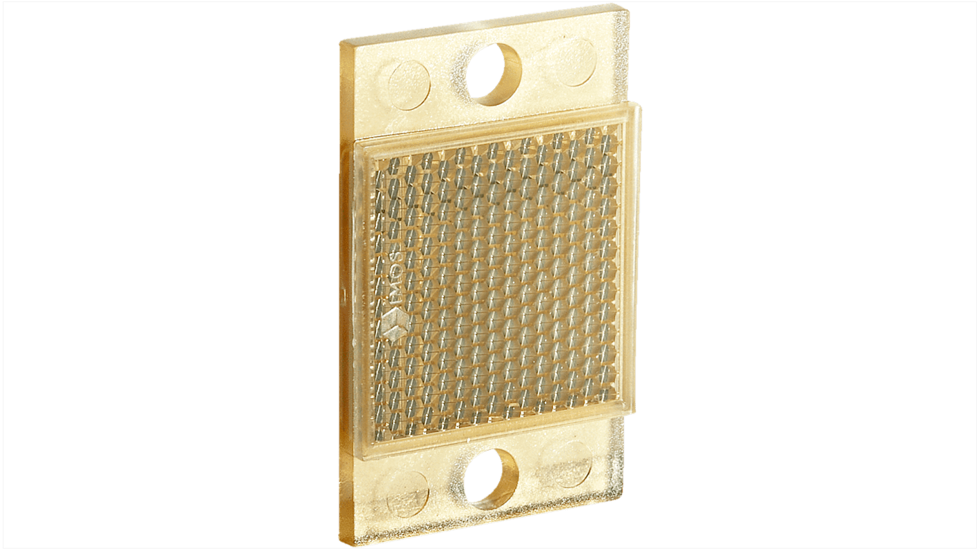 Riflettore triplo fine Sick PL10F CHEM, resistente agli agenti chimici, montaggio a vite, operatività da -20 a +140 °C.