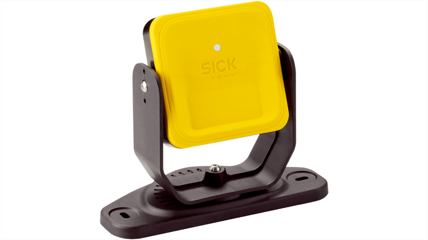 Interruttore di sicurezza senza contatto Sick SRA3-AAR150BKZI, alimentazione 12V cc, grado di protezione IP67, dimensioni 85x85x71 mm.