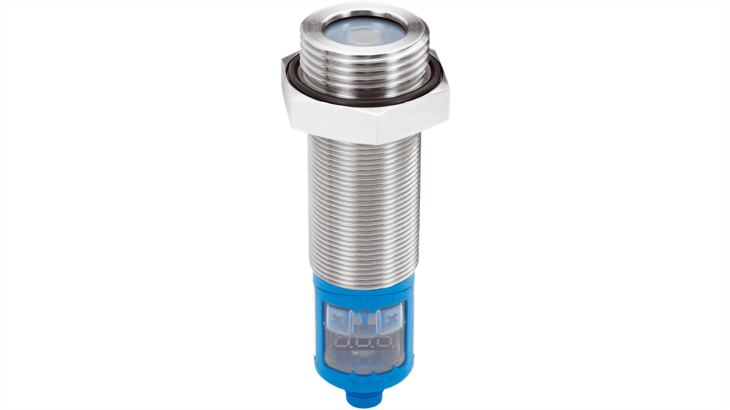 Sensore di livello Sick UP56-211118 a ultrasuoni, uscita PNP, corpo in acciaio inox, campo di lavoro fino a 3,4 m.