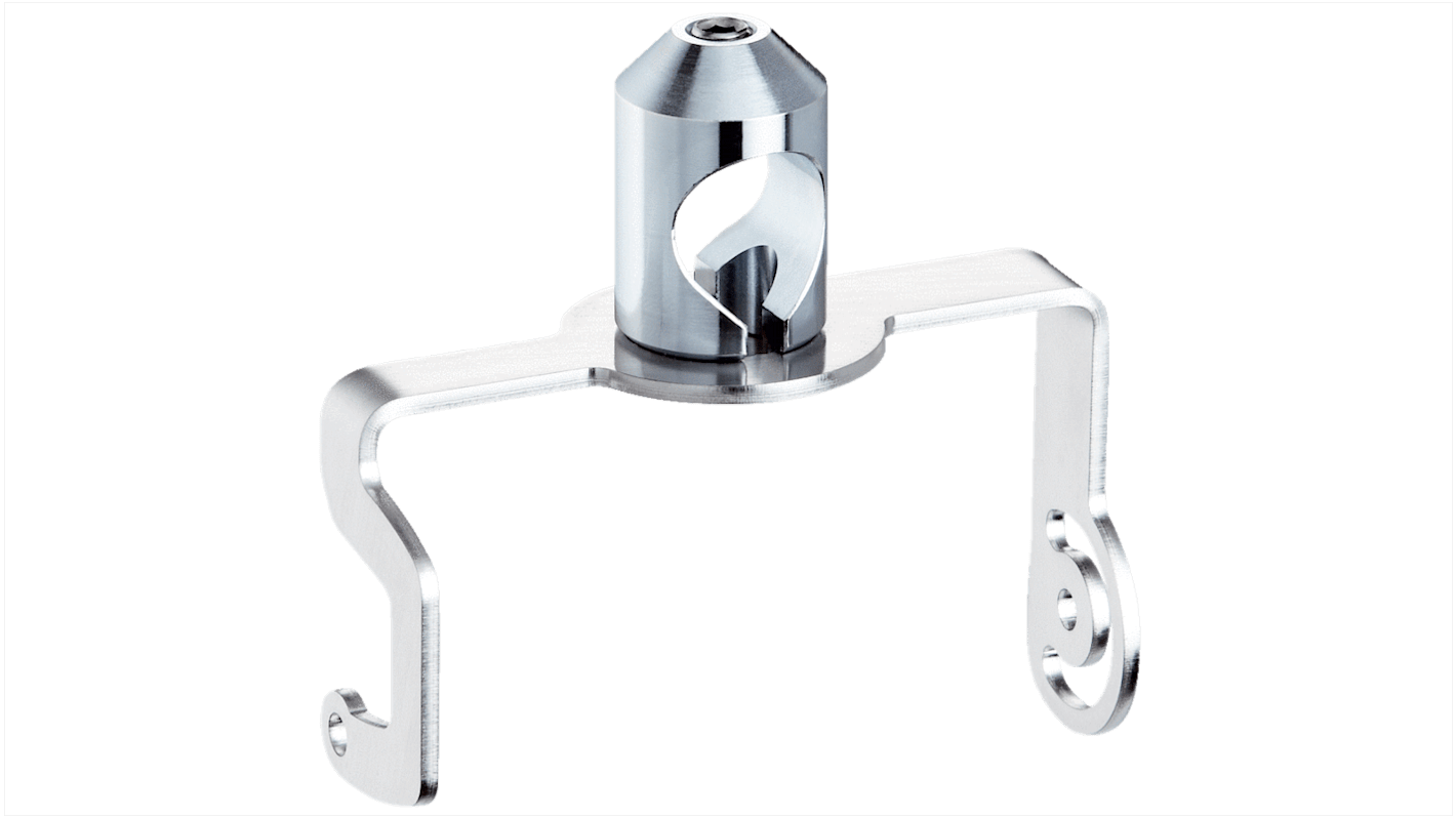 Staffa morsetto Sick 2042801 per aste con diametro da 12 a 20 mm, garantisce un montaggio stabile in applicazioni industriali.