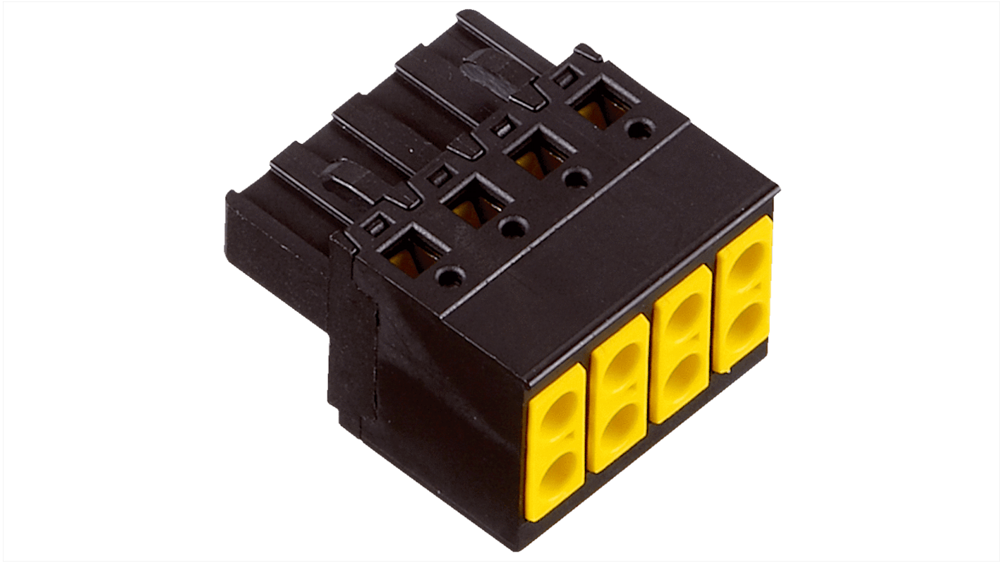 Connettore maschio Sick 2045890, modello a molla non schermato, con 4 molle per collegamento al campo, confezione da 4 pezzi.