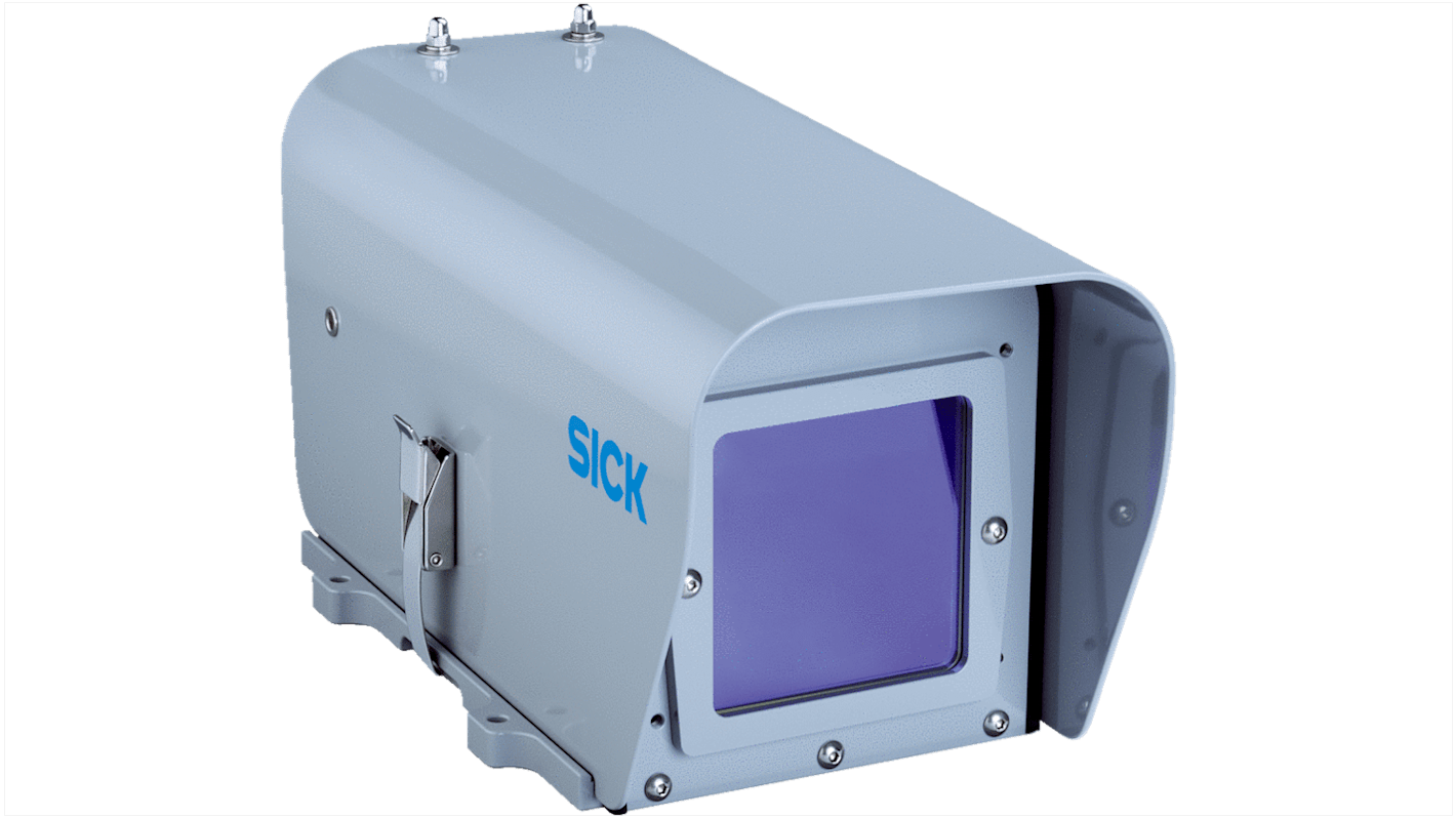 Accessorio di protezione Sick 2087690, con alloggiamento resistente alle intemperie e apertura superiore senza attrezzi.