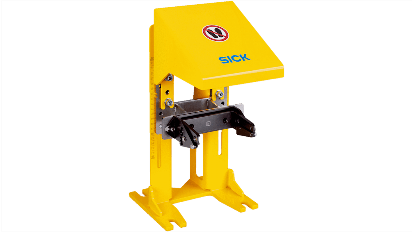 Kit di montaggio Sick 2102289 per impieghi gravosi, in acciaio, progettato per installazione a pavimento.