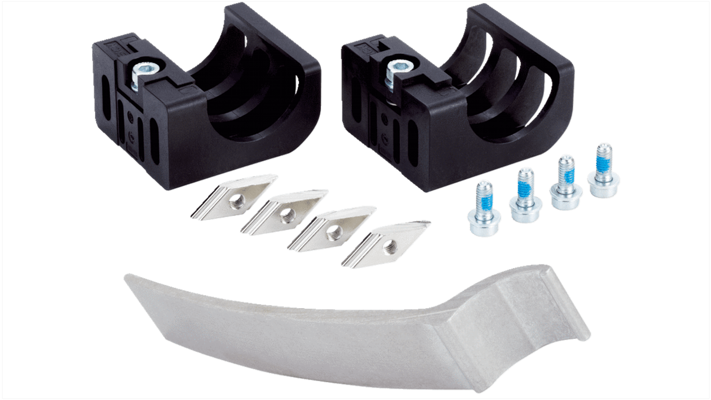 Sensore di prossimità Sick BEF-1SHABBKU2 con kit di montaggio FlexFix in plastica per installazione su colonne PU3H.