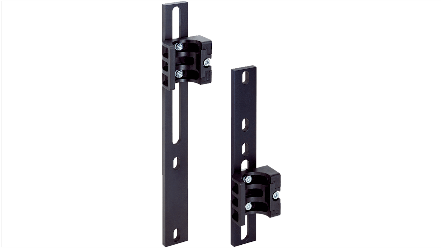 Staffa di montaggio girevole Sick BEF-1SHABS004 in alluminio anodizzato e plastica, compatibile con modelli 2019649, 2019659 e 2019506.