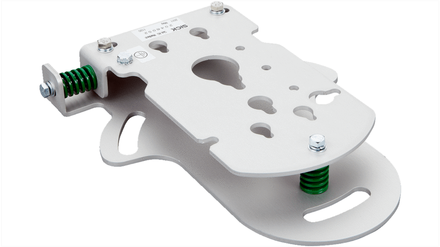 Staffa Sick BEF-DME/ISD in alluminio anodizzato per DME4000/ISD400, progettata per stabilità e precisione nel montaggio.