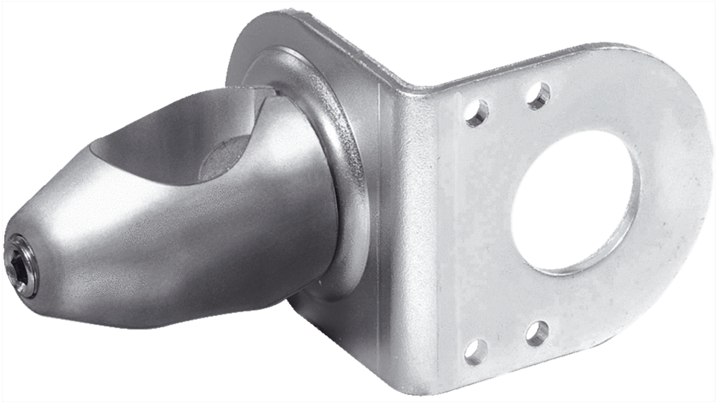 Sistema di morsetti universali Sick BEF-KHS-H01 in acciaio zincato per montaggio e allineamento di sensori compatibili.