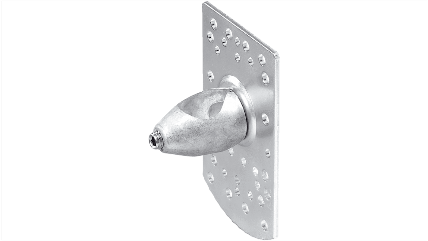 Sistema di morsetti universali Sick BEF-KHS-K01 in acciaio zincato, progettato per il montaggio e l'allineamento di sensori.