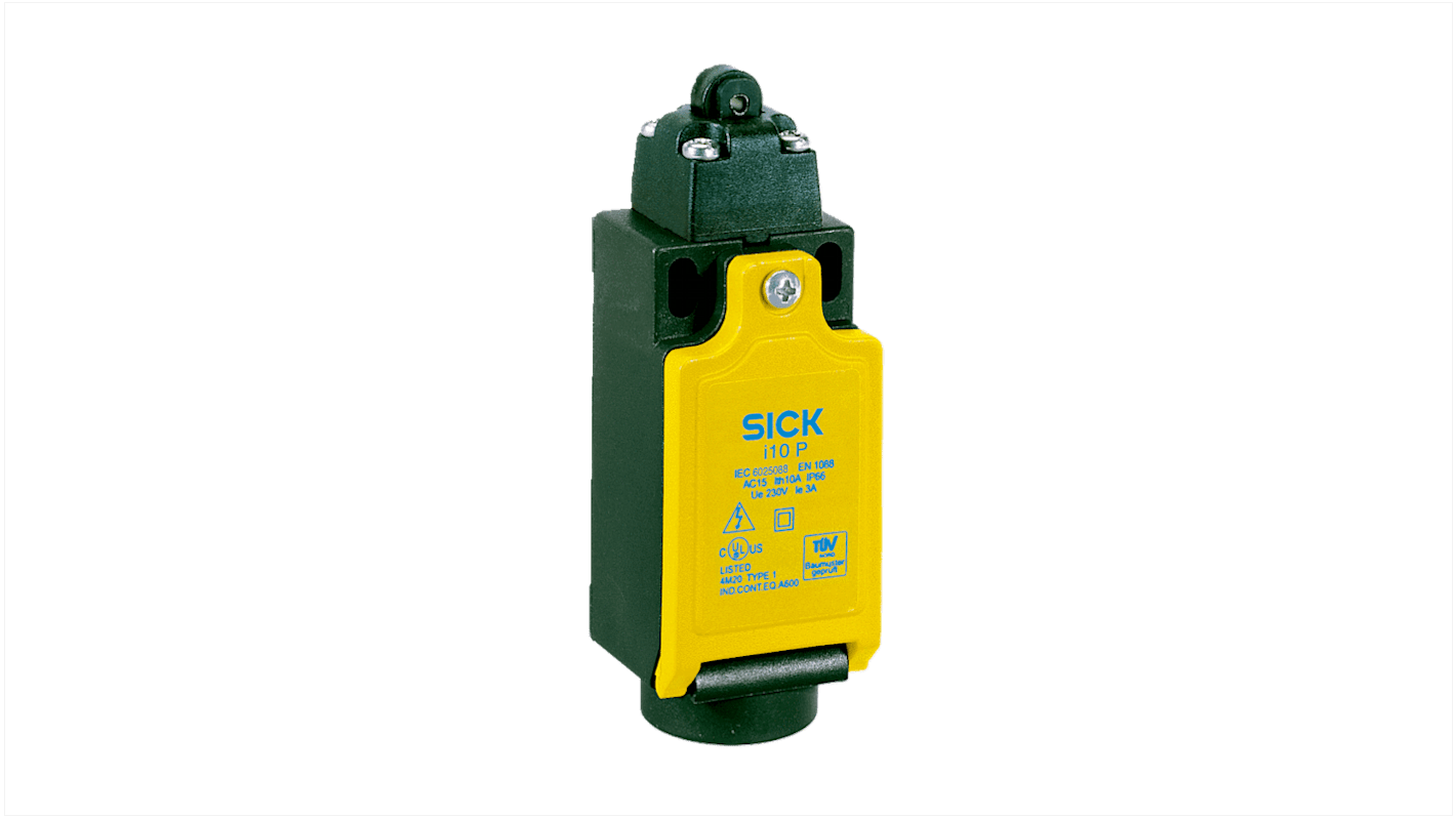 Interruttore di interblocco di sicurezza Sick i10-PA213, 2NC/1NA, IP66, dimensioni 90 x 31 x 28mm, operatività -25°C/+80°C.