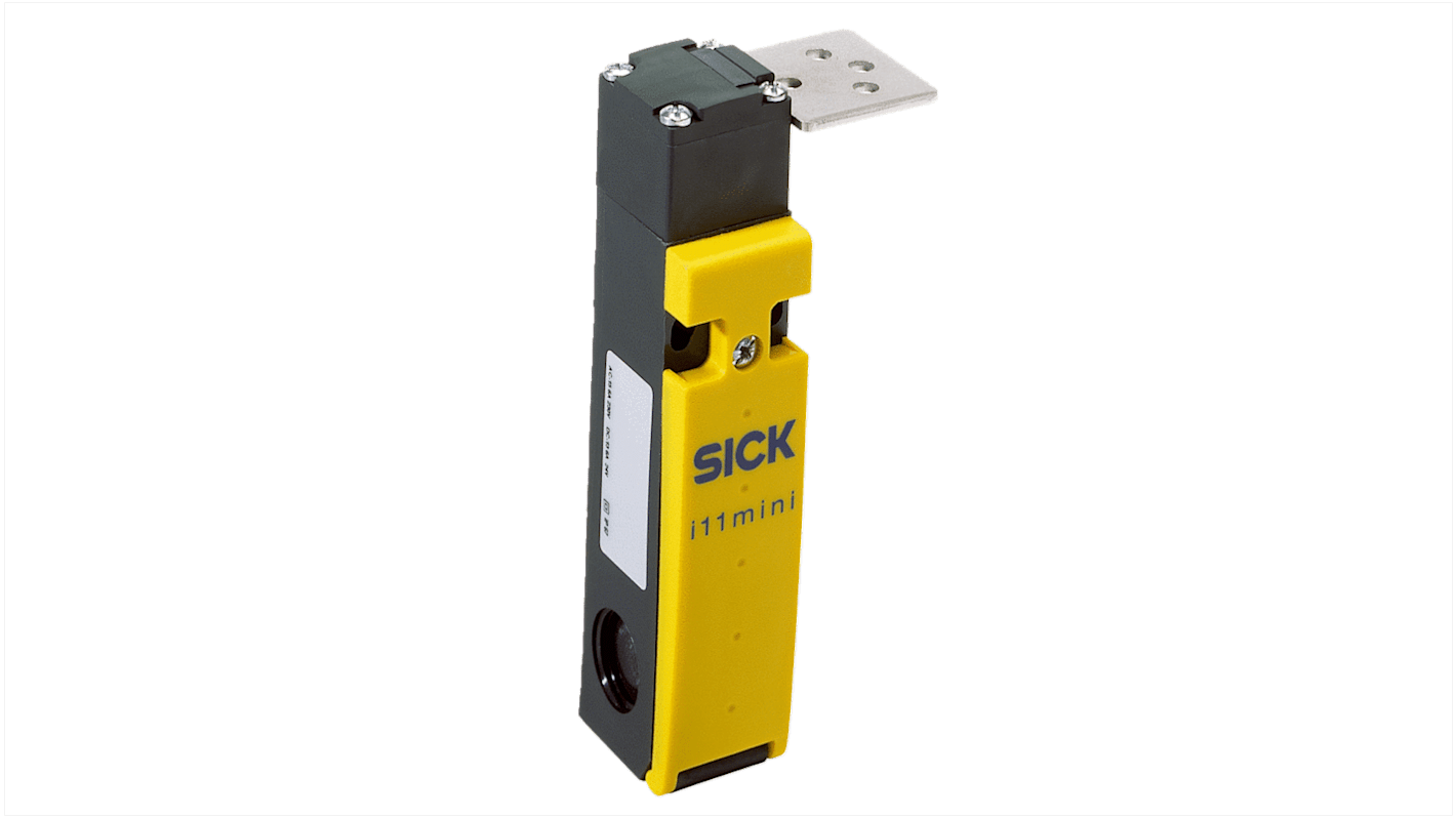 Interruttore di interblocco di sicurezza Sick i11-S213, 2NC/1NA, IP67, dimensioni 113 x 32 x 25 mm, tensione 230V.