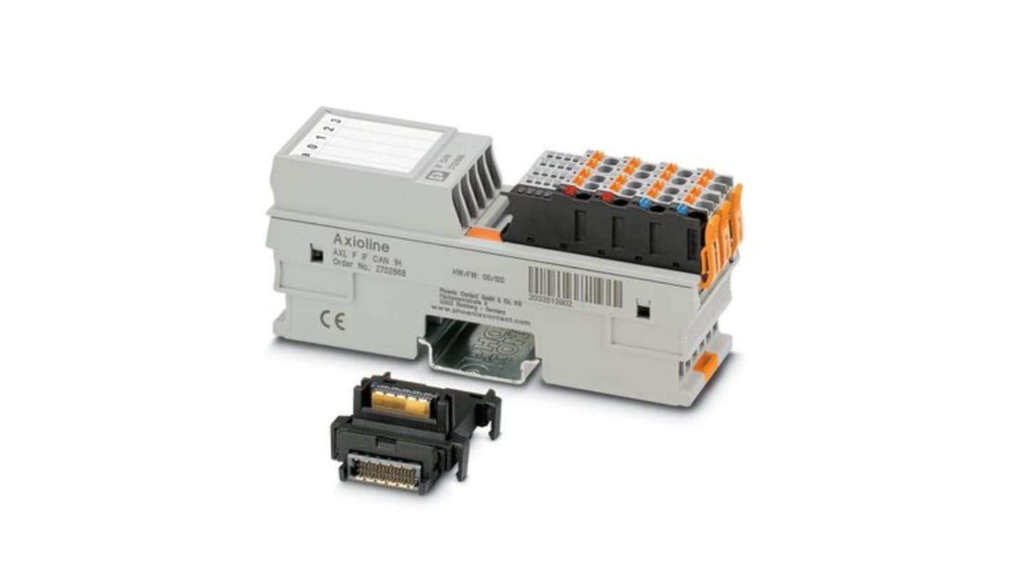 Modulo di comunicazione Phoenix Contact 2702668, AXL F IF CAN 1H, con memoria buffer per 256 messaggi CAN in ricezione.