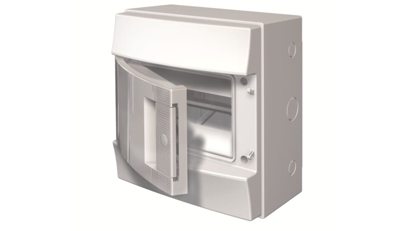 Unità per utenze civili ABB, IP65, custodia in plastica, montaggio in superficie, dimensioni 250x232x155 mm.
