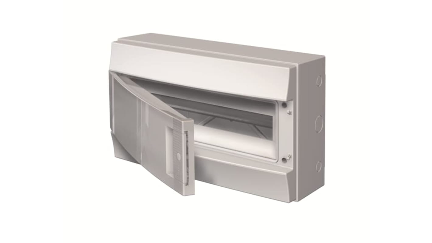 Unità per utenze civili ABB, montaggio in superficie, IP65, dimensioni 250x430x155 mm, custodia in plastica.