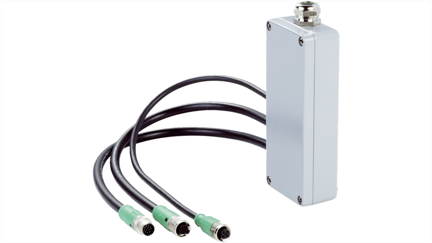 Modulo I/O Sick 2063034 con connettore M12, alluminio, interfaccia Plug & Connect, dimensioni 88 x 34 x 173 mm, grado di protezione IP67.
