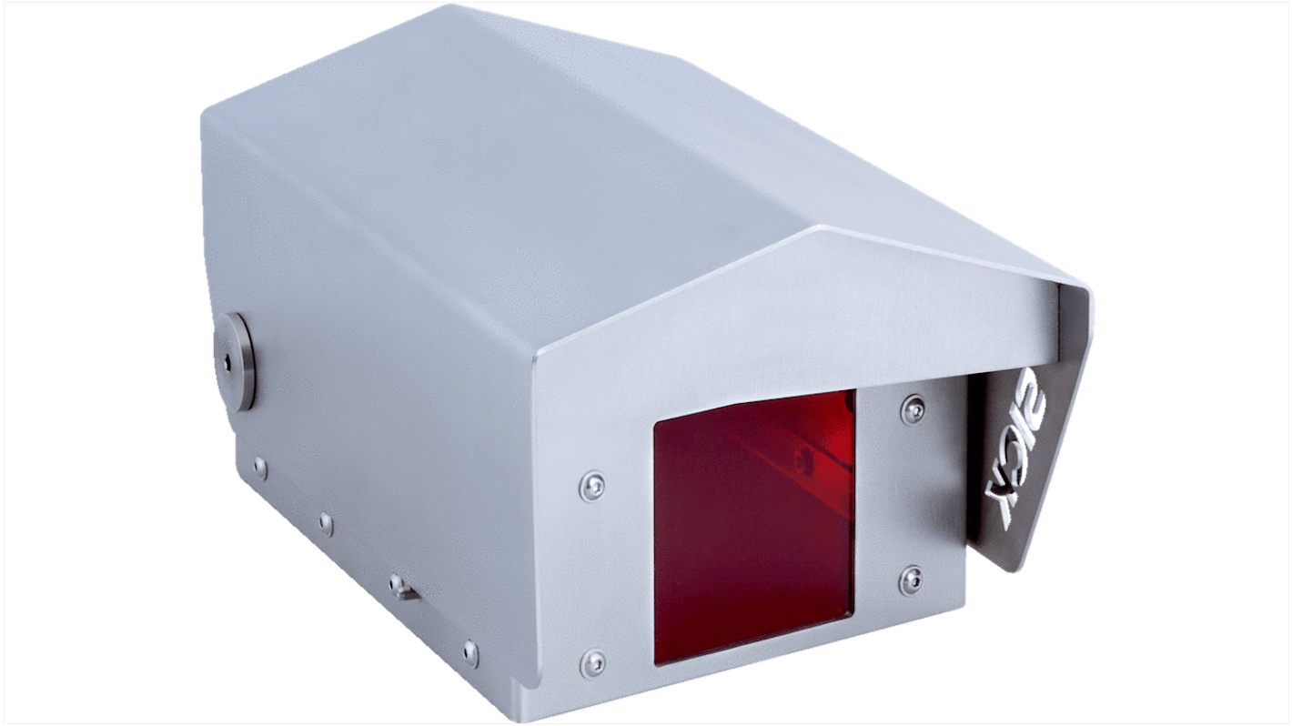 Accessorio di protezione Sick 2065284 in acciaio inox 1.4571, progettato per uso esterno con connettori angolati a 90 gradi.