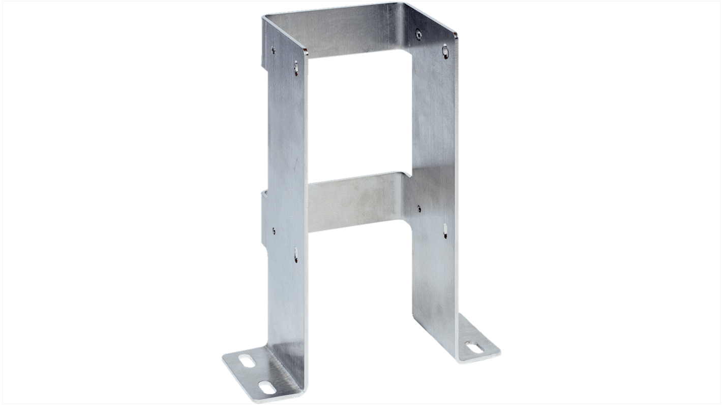 Staffa di montaggio a pavimento Sick 2112951 in acciaio inox per MicroScan3, include viti M5 per fissaggio.