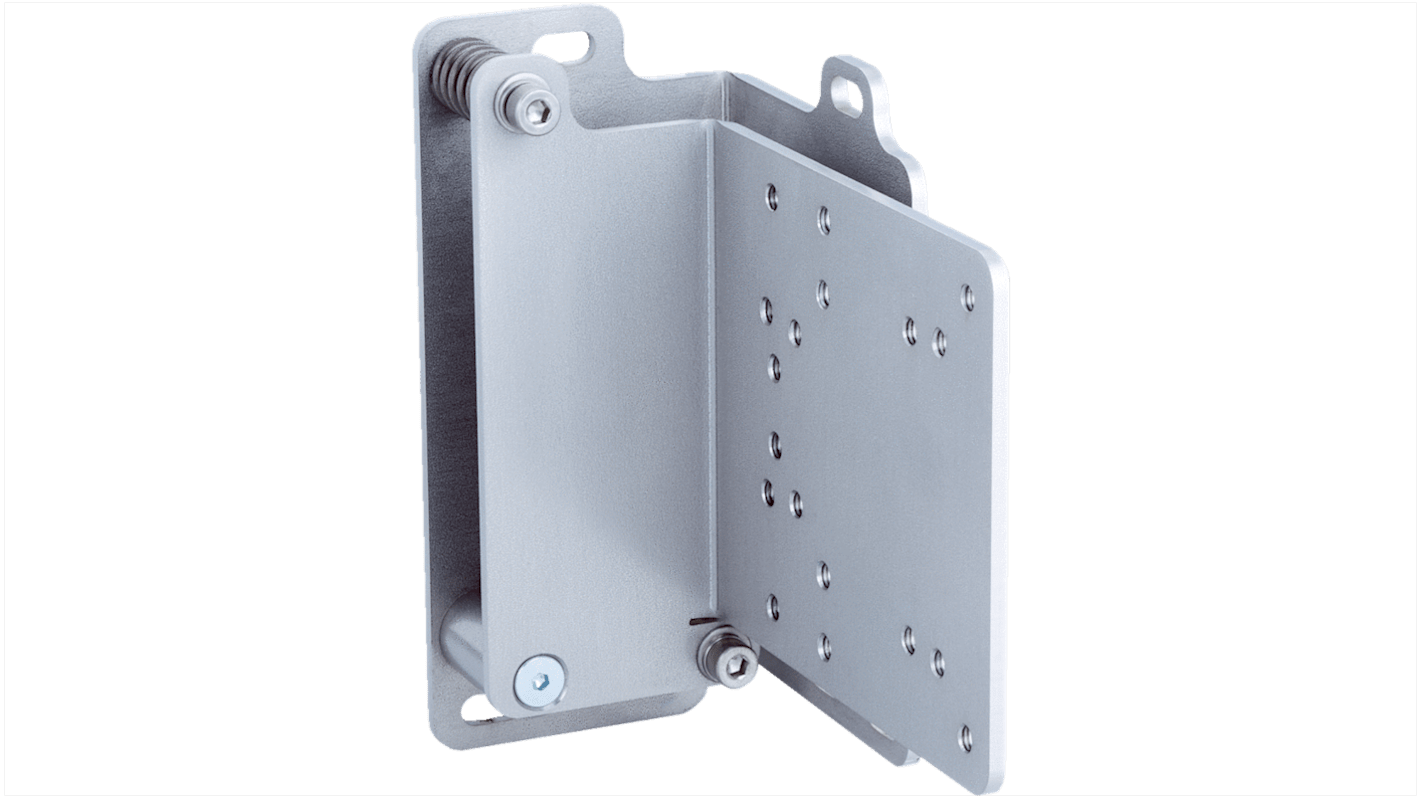 Staffa di allineamento Sick BEF-AH-OD1000 in acciaio zincato per sensori, montaggio a pannello, con accessori per integrazione rapida.