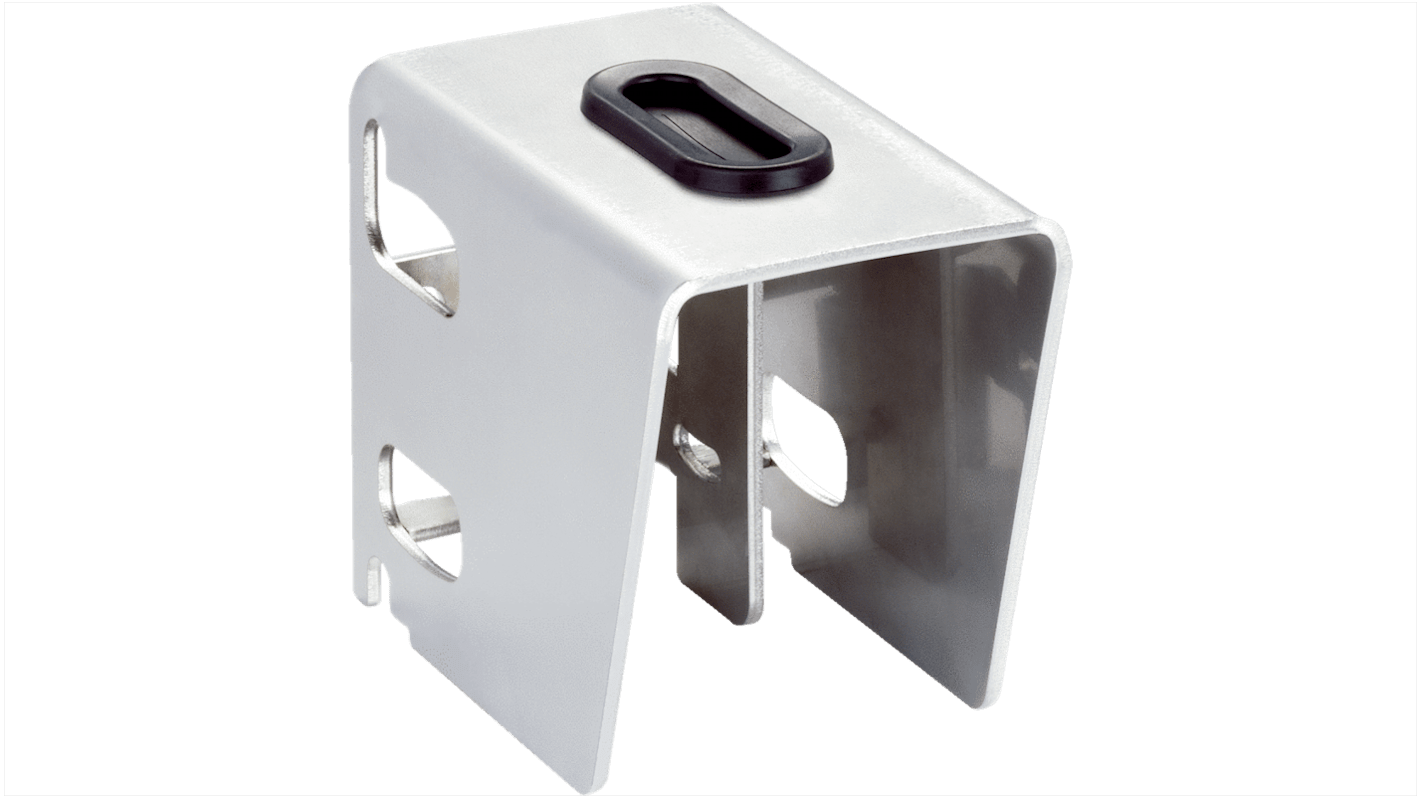 Accessorio di protezione Sick BEF-G10WSG in acciaio zincato, progettato per proteggere i componenti G10 dagli agenti atmosferici.