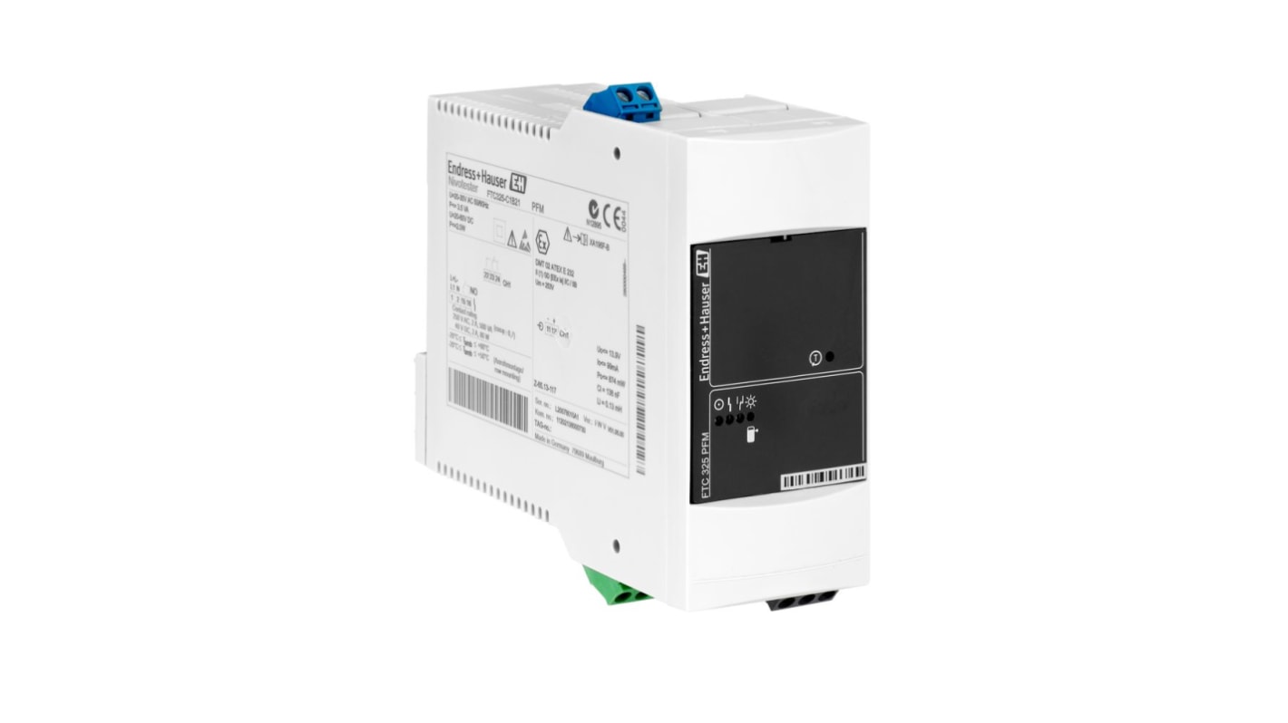 Endress+Hauser FTC325-A1B11, sensore di livello capacitivo con montaggio su guida DIN, protezione ATEX e intervallo di temperatura -20/+50°C.