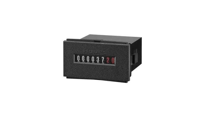 Contatore ore analogico Kübler 3245201351, 8 cifre, montaggio a pannello o su guida DIN, alimentazione 30 V CC, alta affidabilità.