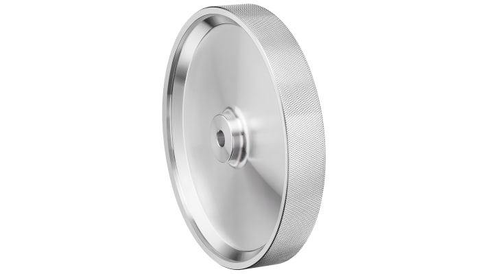 Ruota di misurazione Kübler 8.0000.3247.0006 per Encoder Sendix, progettata per misurare lunghezze su superfici diverse.