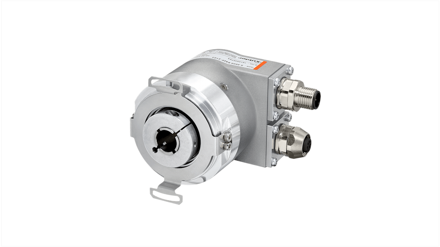 Encoder assoluto Kübler 8.5888.65C2.C212, diametro albero 14mm, risoluzione 28 bit, rotazione max 12000 giri/min.