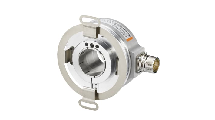 Encoder incrementale Kübler 8.A02H.5A3E.0512, 512 impulsi, rotazione 6000 giri/min, albero 30 mm, design robusto.